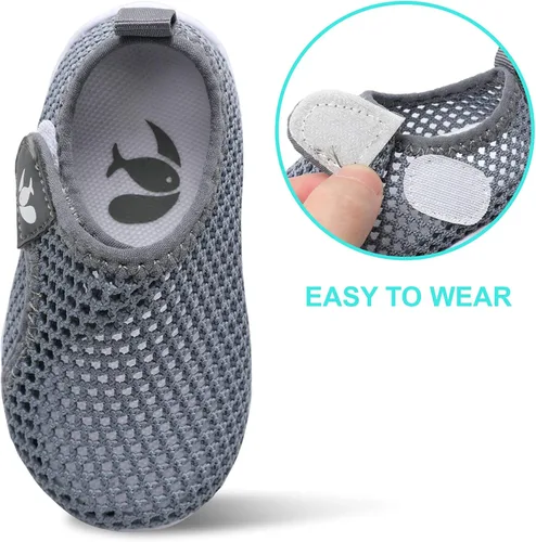 Vista 2 de JOINFREE Zapatos de agua para bebés y niños pequeños, sandalias para niños y niñas, zapatillas transpirables para caminar y correr