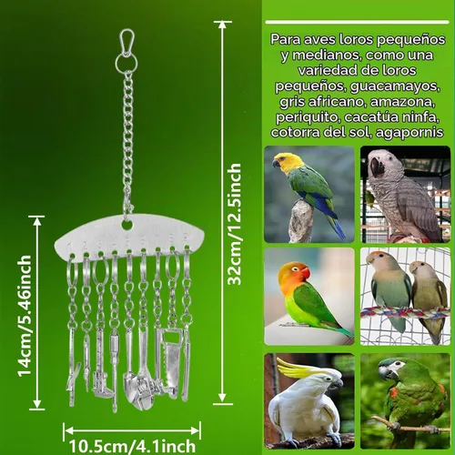Vista 3 de Bird Toys for Parrots, Chew & Foraging Toys for Small/Medium Birds
