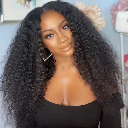 Vista 25 de Peluca de cabello humano rizado afro de 13 x 4 HD, pelucas de encaje frontal HD de 200 de densidad, sin pegamento, pelucas de cabello humano Natural