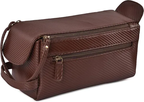 Vista 10 de LEATHER VILLAGE Kit Dopp 2, Negro carbón