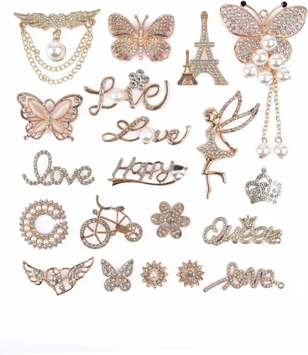Vista 2 de Bling Jewelry - Abalorios de zapatos de diamantes esmaltados para decoración de zapatos con cadenas accesorios para zuecos para niñas y mujeres
