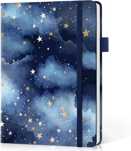 Vista 10 de Taja Cuaderno rayado para mujeres y hombres, diario de cuero de tapa dura para escribir, cuaderno de rayas universitarias A5 para trabajo y toma