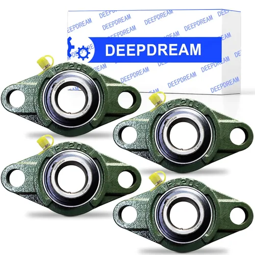 Vista 14 de 2 rodamientos de bloque de almohada DEEPDREAM UCFL201-8, orificio de 1/2 pulgada, rodamiento de almohada montado en brida de 2 pernos, autoalineación