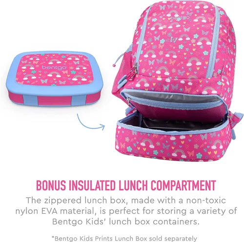 Vista 3 de Bentgo Kids Prints 2 en 1 Mochila y lonchera aislada