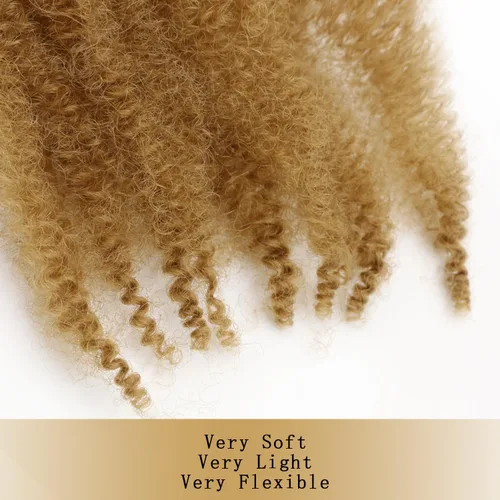 Vista 7 de VCEOW - 6 paquetes de cabello #27 Springy Afro Twist de 16 pulgadas, preseparado de ganchillo Marely Twist, extensiones de cabello sintético