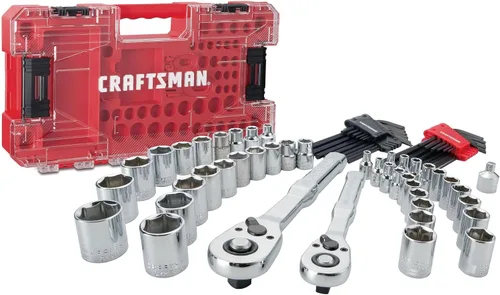 Vista 4 de CRAFTSMAN - Juego de herramientas mecánicas Versastack, mando de 1/4 y 3/8 pulgadas, 71 piezas (CMMT45171)