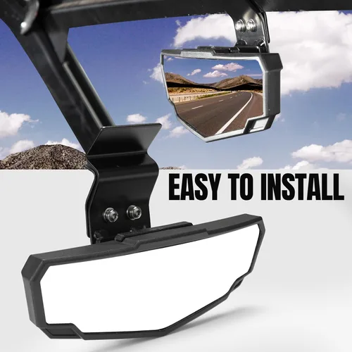Vista 6 de A & UTV PRO Espejo retrovisor central para Can-Am Defender MAX Polaris Ranger 570 900 1000 accesorios de tripulación 2015-2024, espejo trasero