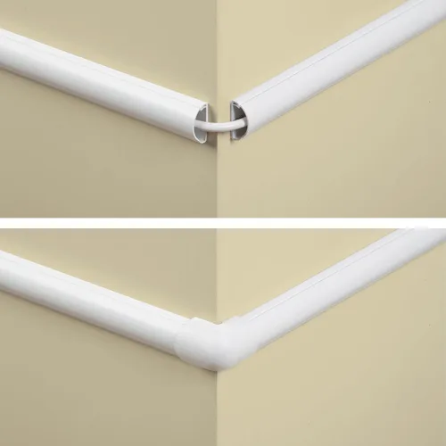Vista 3 de D-Line Paquete de accesorios para cubierta de cable, solo para uso con longitudes de 0.78 pulgadas de ancho x 0.39 pulgadas de alto Blanco