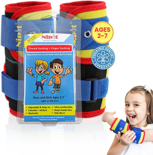 Vista 9 de Codillera para protector de pulgar, para dejar de chupar dedo (niños de 2 a 7 años), Paquete de 10, Multicolor