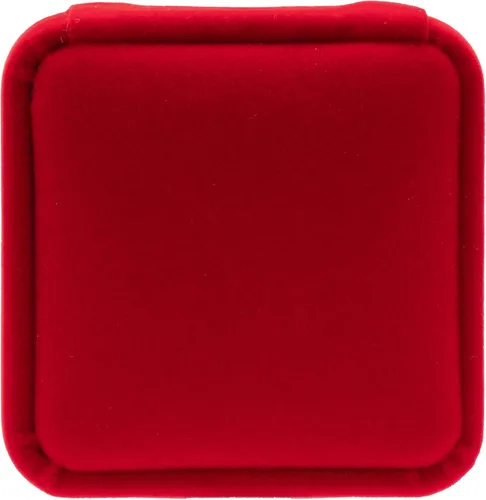 Vista 3 de Caja de regalo clásica de terciopelo para collar colgante (rojo y negro)