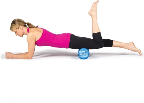 Vista 8 de OPTP PRO-Roller - Rodillo de espuma de densidad suave, redondo, azul corto, 18" x 6" Low density soft foam roller for physical therapy, Pilates