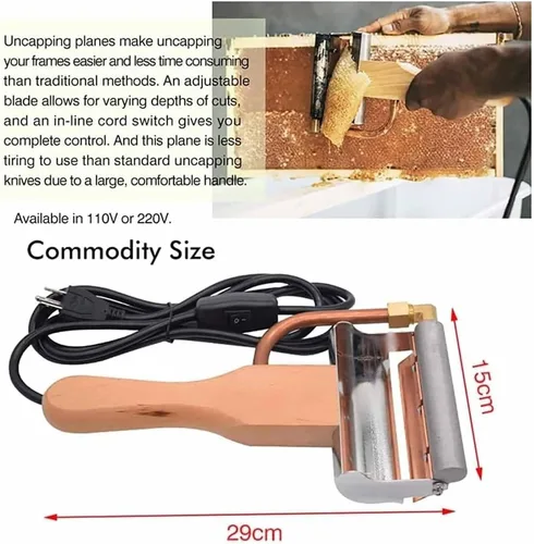 Vista 6 de ERICAT Extractor de miel eléctrico portátil, cuchillo cortador de miel eléctrico con mango aislado, eliminación eficiente de la cera y fácil