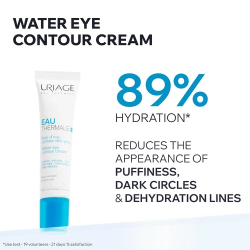 Vista 2 de URIAGE Cuidado del agua termal para contorno de ojos, 0.5 onzas Hidratante que reduce visiblemente la apariencia de ojeras, hinchazón y líneas