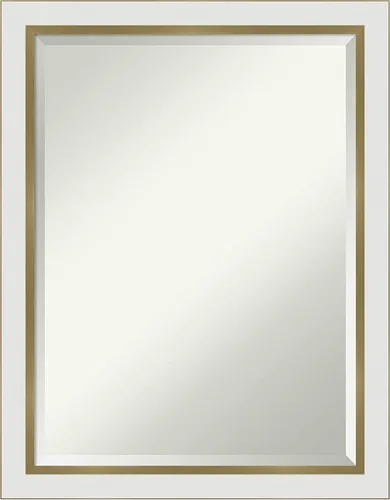 Vista 44 de Amanti Art - Espejo de baño blanco para sobre lavabo, espejo de tocador rectangular blanco de 35x45 para gabinete, marco moderno extragrande, se