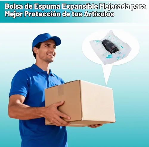 Vista 7 de 10 unidades de espuma expansible de 14 x 16 pulgadas para PC y artículos de forma irregular, espuma protectora autoadaptable para envío