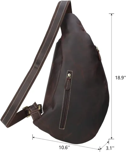 Vista 5 de Polare - Mochila táctica de cuero de grano completo para acampar al aire libre
