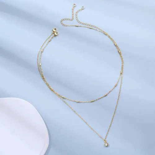 Vista 45 de Collares en capas para mujer, chapados en plata, delicada cuerda torcida de serpiente, delicado collar en capas, gargantilla de diferentes