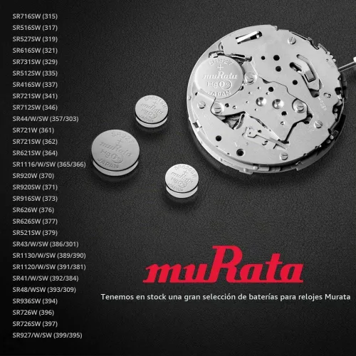 Vista 5 de Murata 371 Batería SR920SW 1.55V Celda de botón de reloj de óxido de plata (10 baterías)