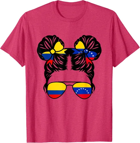 Vista 29 de Camiseta Half Colombian Half Venezolan Girl Colombia Kids Heritage, Gris