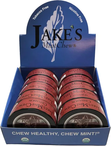 Vista 3 de Jake's Mint Chew Bolsa de canela para 10 latas con DC Crafts Nation Skin Can Cover - Calavera