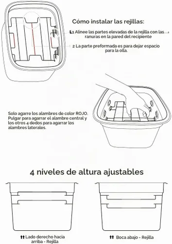 Vista 3 de EVERIE Recipiente Sous Vide de 12 Cuartos con Tapa de Bisagra Plegable y Estante Integrado Extraíble Compatible con Anova Nano AN400 y AN500-US00 e