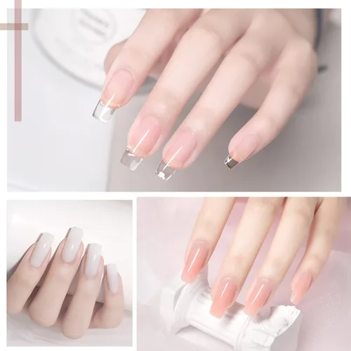 Vista 3 de GAOY Kit de uñas de gel de poliéster con kit de inicio de luz UV, kit de extensión de gel constructor de 6 piezas para principiantes con todo arte