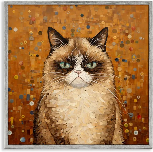Vista 17 de Stupell Industries Gatos en el cine 3D Giclée enmarcado gris diseño de arte por Lund Roeser Enmarcado en blanco