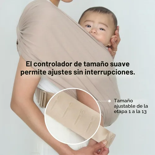 Vista 4 de Portabebés Konny Flex SoftBreeze con soporte para la cabeza - Eslinga envolvente para bebé ajustable, fácil de usar, perfecta para bebés recién