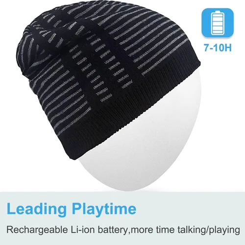 Vista 4 de Rotibox - Gorro inalámbrico con Bluetooth para deportes al aire libre, regalo de Navidad.