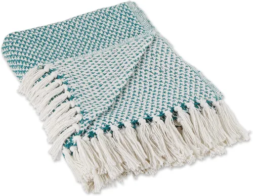 Vista 23 de DII - Manta rústica de algodón con flecos para silla, sofá, picnic, camping, playa, uso diario
