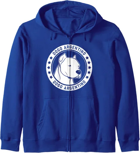 Vista 3 de Dogo Argentino - Sudadera con capucha y cremallera para perro