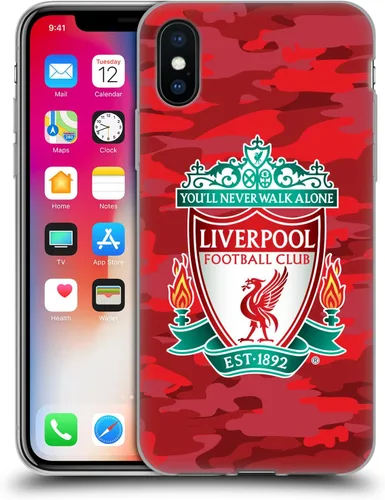 Vista 231 de Head Case Designs Funda de gel con licencia oficial del Liverpool Football Club Away Colourways Crest Camou [protección de grado militar] compatible