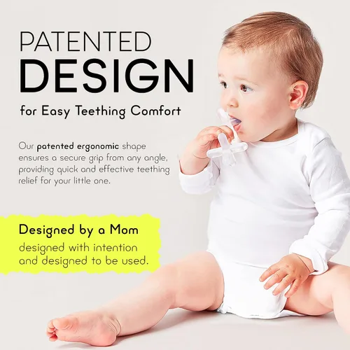Vista 4 de Juguetes de dentición de silicona para bebés, mordedor para bebés, niños pequeños, recién nacidos, certificado por CPSIA, material formulado por