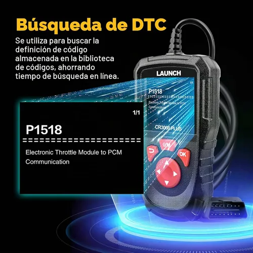 Vista 7 de LAUNCH Escáner Profesional OBD2 Herramienta de Diagnóstico CR3008 Plus, I/M de Una Tecla, Lector de Códigos con Actualización de por Vida, Lector