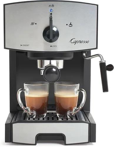 Vista 2 de Capresso 117.05 Bomba de acero inoxidable Máquina de café expreso y capuchino EC50, negro/inoxidable