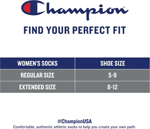Vista 2 de Champion paquete de 6 calcetines invisibles que permanecen secos el doble, para mujer