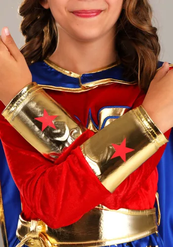 Vista 5 de Disfraz de Vestido Manga Larga de Wonder Woman para Niñas Multicolor