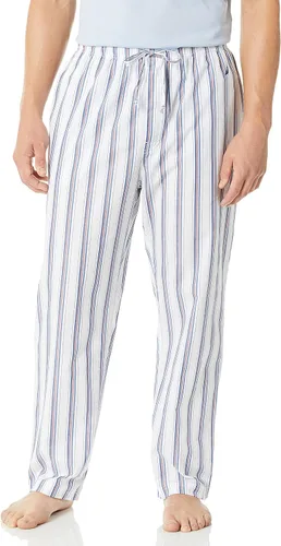 Vista 5 de Nautica pantalones de pijama para hombre, tejido suave, 100 % algodón, cintura elástica azul Depths