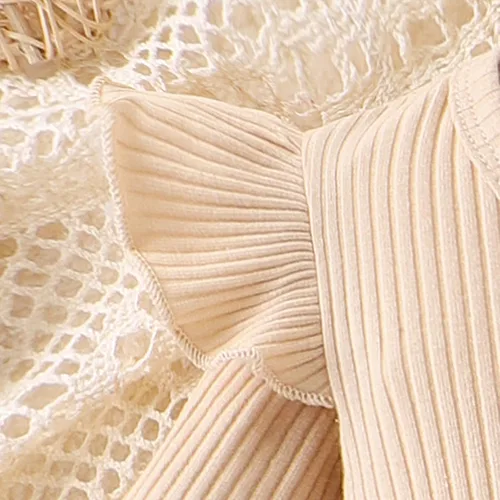 Vista 9 de Maemukilabe Infant Newborn Baby Girl Ruffle Sleeve Dress Romper 2Pcs Tulle Bodysuit Headband Set Christmas Halloween Clothes