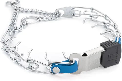 Vista 21 de Collar de perro de acero cromado Herm Sprenger para perros pequeños con hebilla de liberación rápida ClicLock y inserto de Biothane Collar de punta