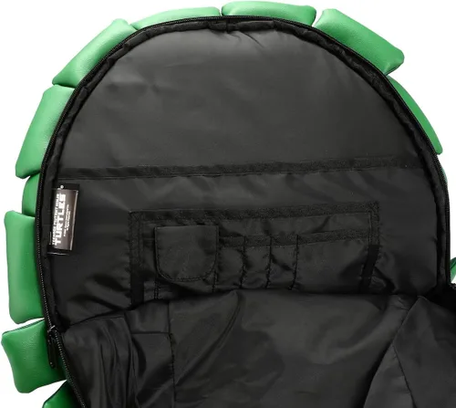 Vista 6 de Bioworld Mochila de concha de tortugas ninja mutantes adolescentes con máscaras de personajes, Verde