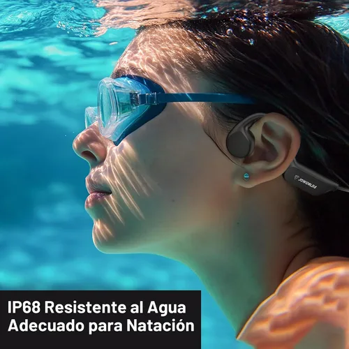 Vista 3 de Auriculares de oído abierto Bluetooth inalámbricos, IP68 impermeables de conducción ósea Bluetooth, auriculares inalámbricos Bluetooth, auriculares