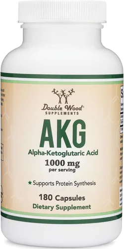 Vista 5 de Suplemento AKG (ácido alfa cetoglutárico) 1,000 mg por porción (180 cápsulas) diferente y puede ser más eficaz que AAKG