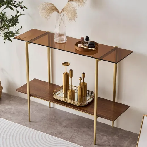 Vista 17 de LumFurn Mesa auxiliar redonda de cristal, mesa de sofá de diseño moderno de mediados de siglo para sala de estar, 18 pulgadas de diámetro x 23