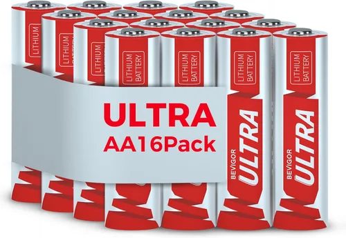 Vista 14 de BEVIGOR Baterías de litio AA, pilas AA, paquete de 4 baterías de litio AA de 1.5 V, batería doble A, pilas AA de mayor duración para linterna