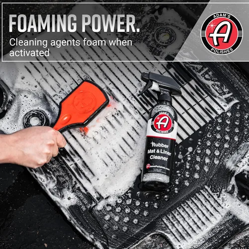 Vista 6 de Adam's Polishes Limpiador de alfombrillas de goma y forro de 16 onzas, solución de limpieza de alfombrillas de goma para detalles de automóviles