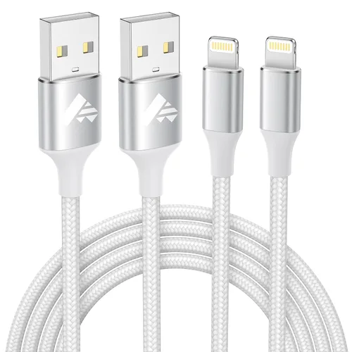 Vista 8 de Cargador de iPhone [certificado Apple MFi] Cable de carga rápida USB a Lightning de 6 pies, cable USB trenzado para teléfono compatible con iPhone