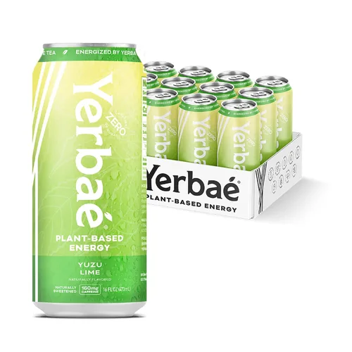 Vista 12 de Yerbae - Agua espumosa mejorada (12 unidades) Energy Yerba Mate 340 ml, lata