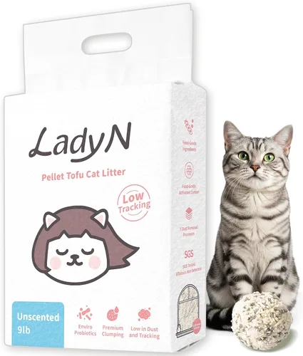 Vista 12 de Lady N Pellet Tofu - Arena para gatos con aroma a té Boba, fuerte aglomeración, ultra absorbente, sin polvo, bajo seguimiento, soluble en agua
