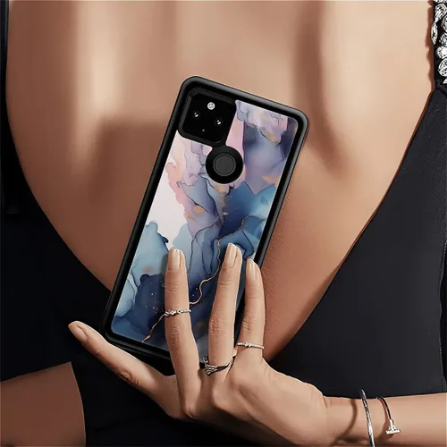 Vista 1667 de Compatible con Google Pixel 4A 5G Mobile Case Creative Acrylic Panel trasero Silicona Protección Grip especialmente diseñado para Google Pixel 4A 5G